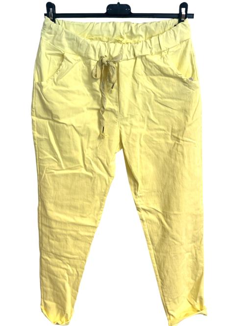 Bukse med stretch, Lyse gul