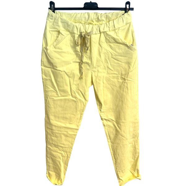 Bukse med stretch, Lyse gul