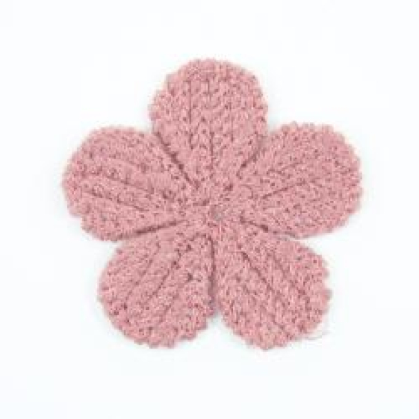 Tekstilmerke - Blomst rosa