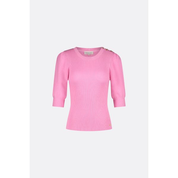 Lilliana SS Pullover Pink Candy | Lilliana Short Sleeve Pullover Pink Candy Genser fra Fabienne Chapot
