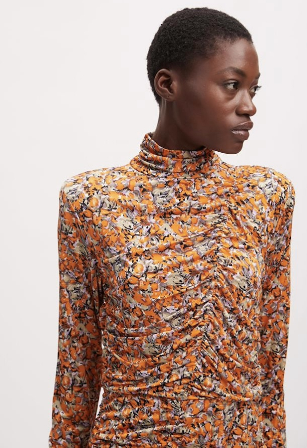Oda Short Dress - Orange Purple Bru - Image 2
