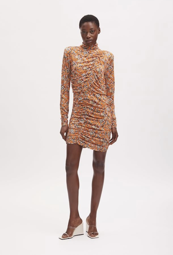 Oda Short Dress - Orange Purple Bru - Image 4