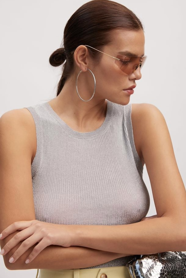 Silvi Top - Silver  - Image 1