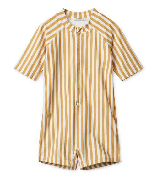 LIEWOOD - MAX SWIM JUMPSUIT STRIPE YELLOW MELLOW/WHITE