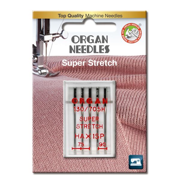 Organ Needles - Super Stretch Overlock HAx1SP 75-90, 5 stk