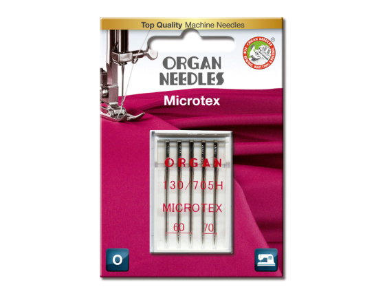 Organ Needles - Microtex #60-70, 5 stk