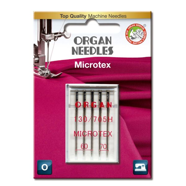 Organ Needles - Microtex 60-70, 5 stk
