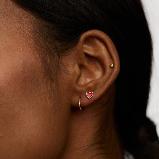 ORELIA Enamel Heart Ear Party - Image 3