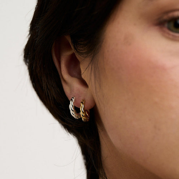 ORELIA Rope Twist Hoop - Image 2