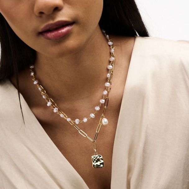 ORELIA Peral Cahin Necklace - Image 2