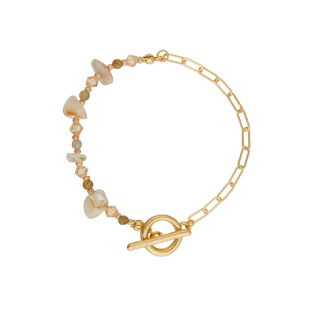 ORELIA Citrine & Chain Bracelet - Image 1
