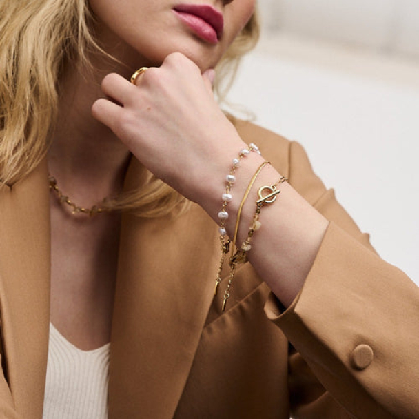 ORELIA Citrine & Chain Bracelet - Image 2