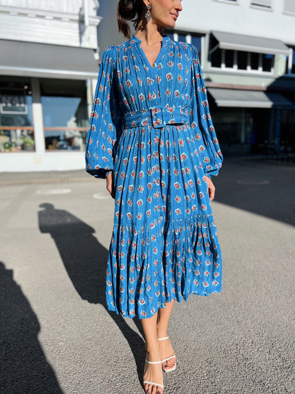 Boho Midi Dress - Rose Dots - Image 1
