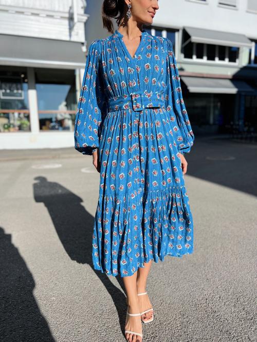 Boho Midi Dress - Rose Dots