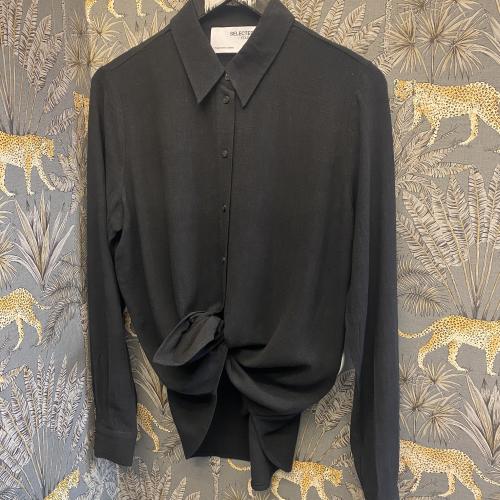 Viva Sun Linen Shirt Blk