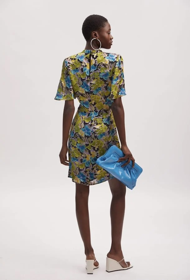 Floria Dress - Blue Green Multi - Image 5