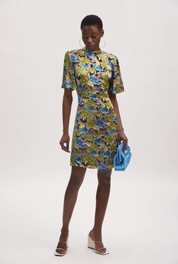 Floria Dress - Blue Green Multi - Image 6