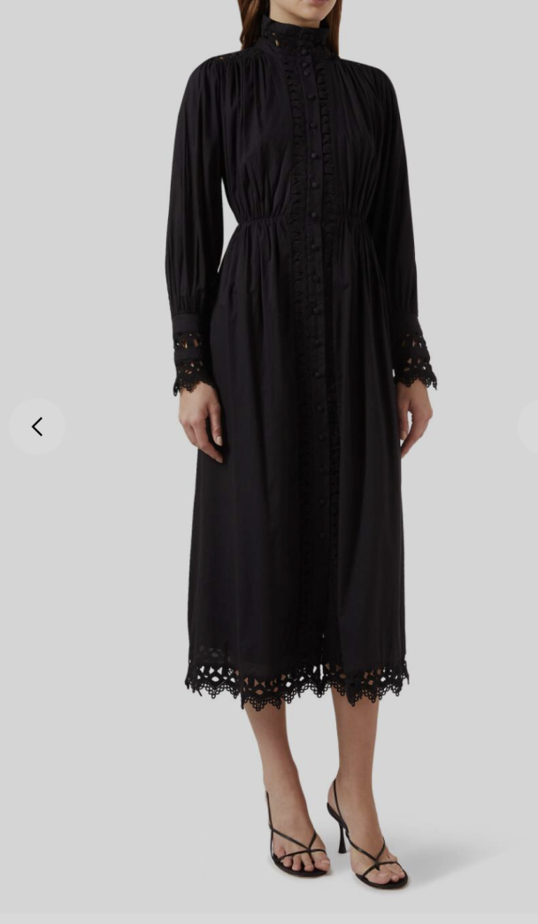 Trima Long Shirt Dress - Black - Image 2