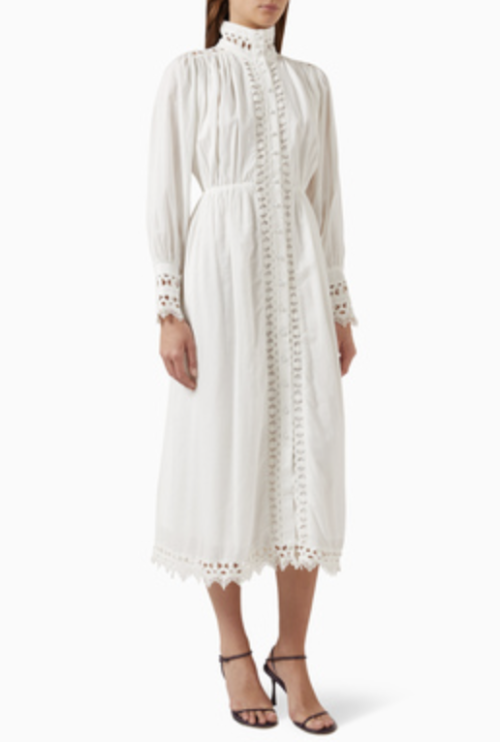 Trima Long Shirt Dress - White