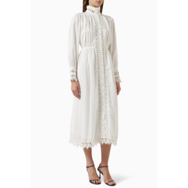 Trima Long Shirt Dress - White