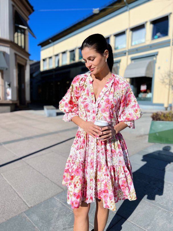 Cotton Slub Relaxed Dress - Daisy Garden - Image 3