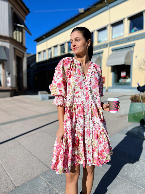 Cotton Slub Relaxed Dress - Daisy Garden - Image 5