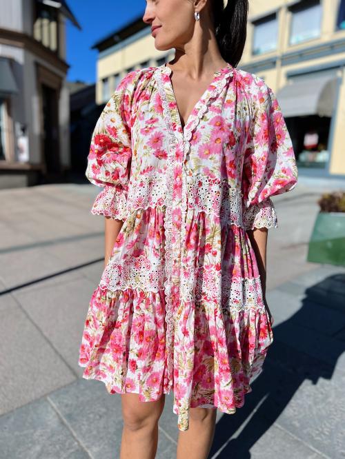 Cotton Slub Relaxed Dress - Daisy Garden