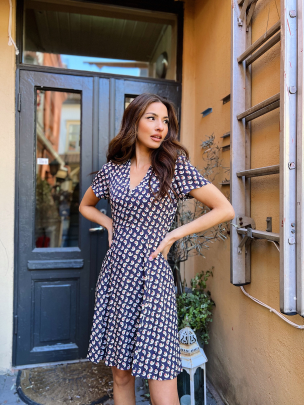 Spring 50s Dress - Petite Blue  - Image 5