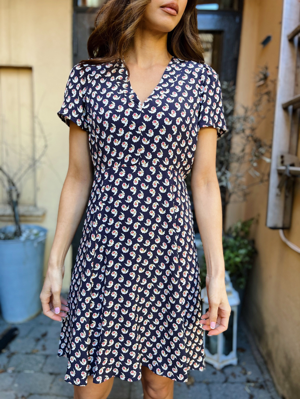 Spring 50s Dress - Petite Blue  - Image 1