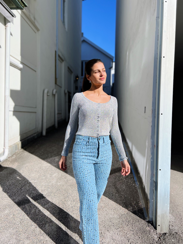 Sequin Twill Pants  - Image 4