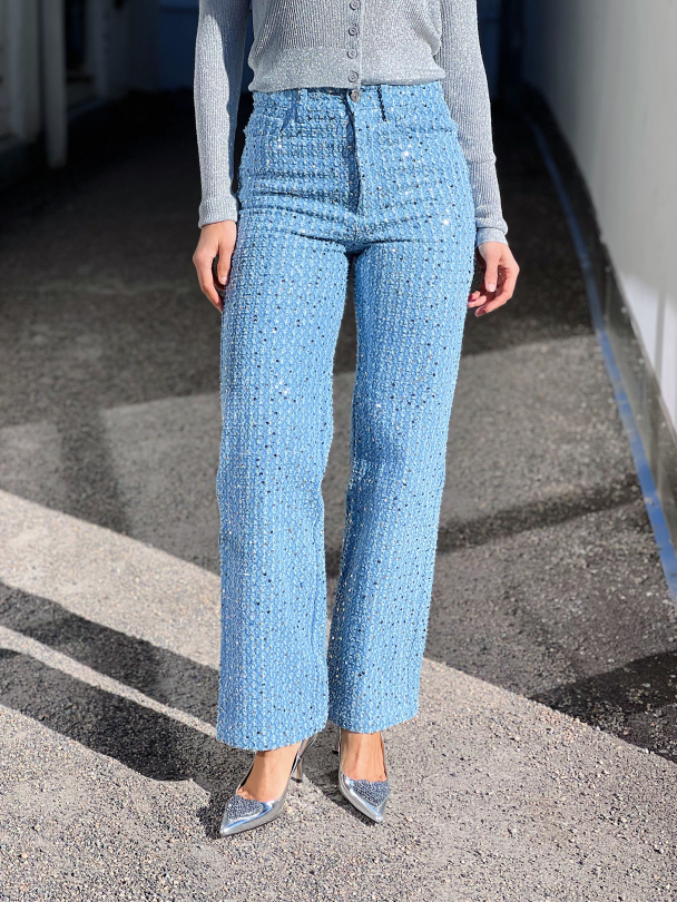 Sequin Twill Pants  - Image 1