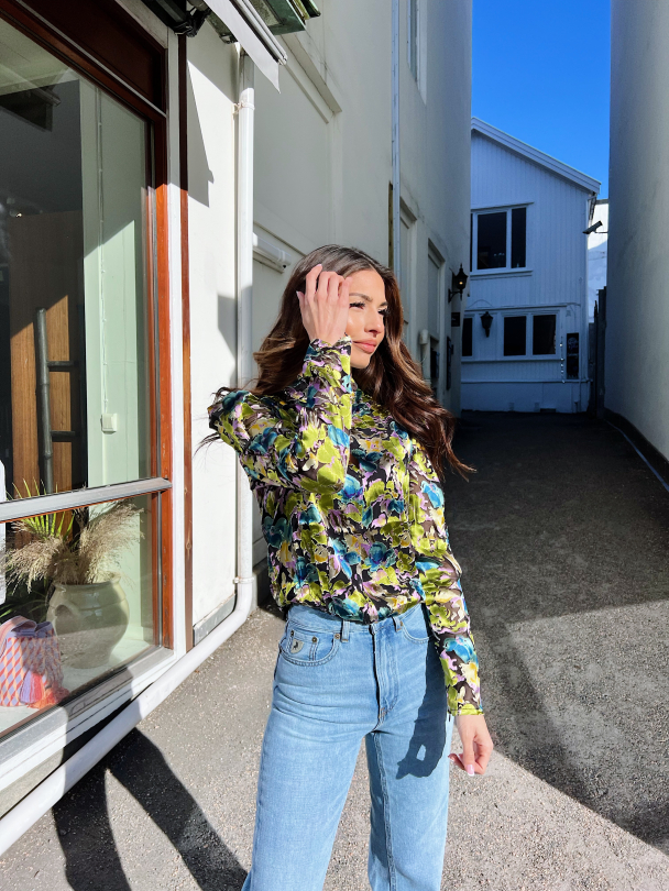 Floria Blouse - Blue Green Multi  - Image 8