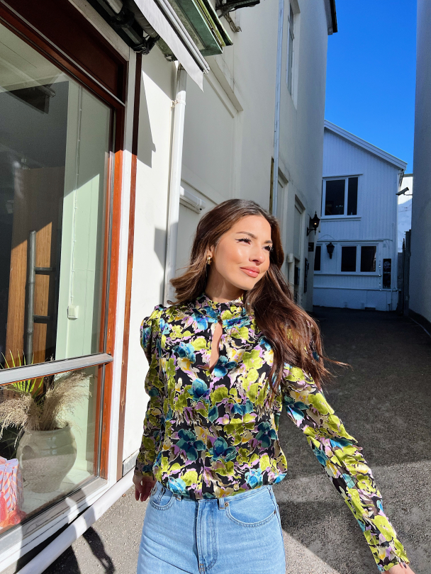 Floria Blouse - Blue Green Multi  - Image 9