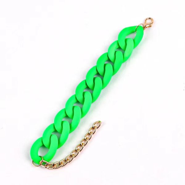 Chain armbånd, knall grønn