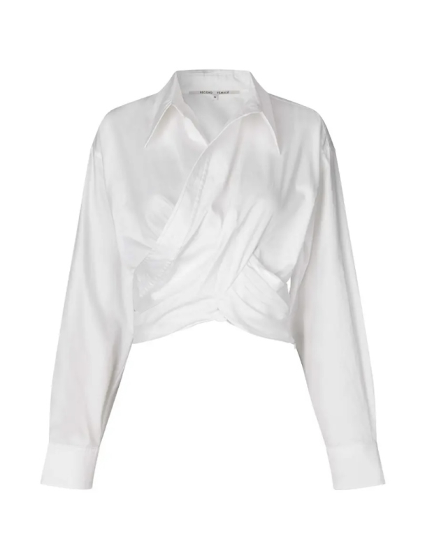 Closa Wrap Shirt - White  - Image 2