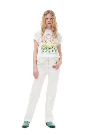 T3429 BASIC JERSEY RAINBOW RELAXED T-SHIRT