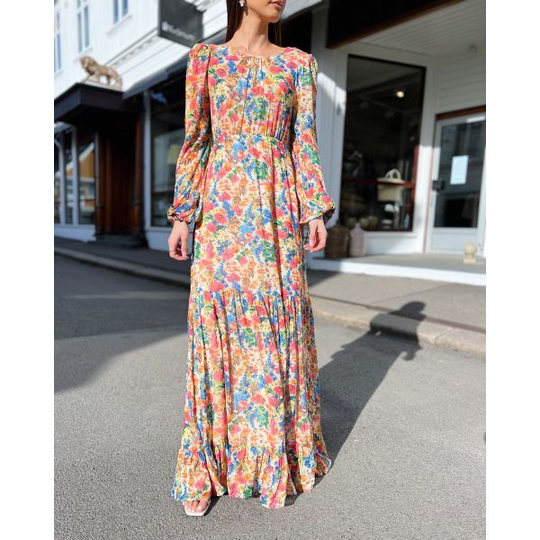 Georgette Open Back Dress - Light Blossom
