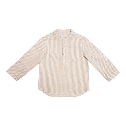 HUTTELIHUT - EMIL SHIRT BIG STRIPES CAMEL