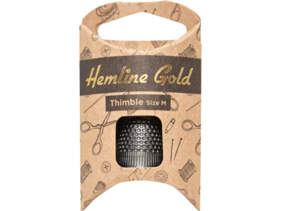 HEMLINE GOLD FINGERBØL MEDIUM SORT