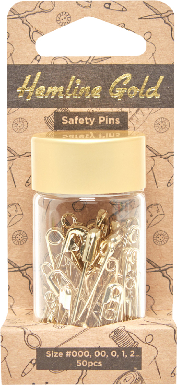 Hemline Gold Sikkerhetsnåler