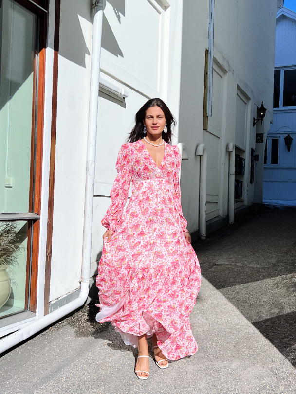 Georgette Maxi Dress - Pink Blossom - Image 3