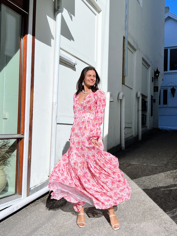 Georgette Maxi Dress - Pink Blossom - Image 4