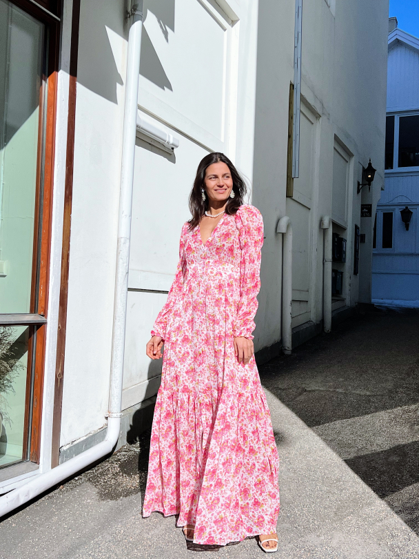 Georgette Maxi Dress - Pink Blossom - Image 6