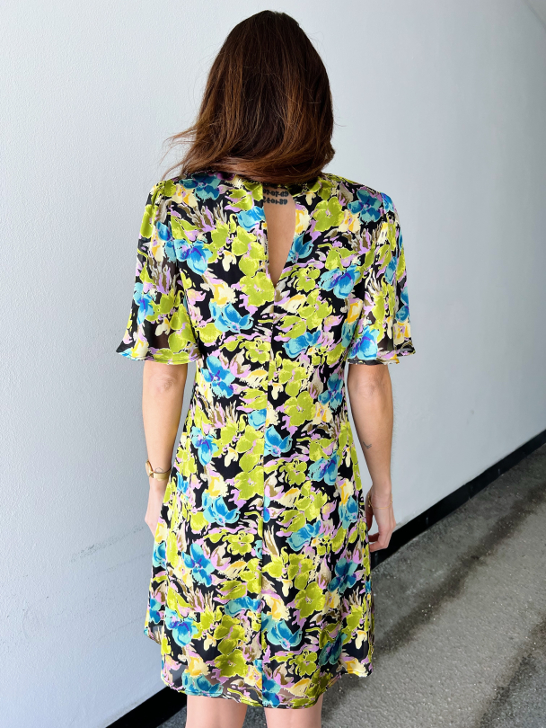 Floria Dress - Blue Green Multi - Image 7