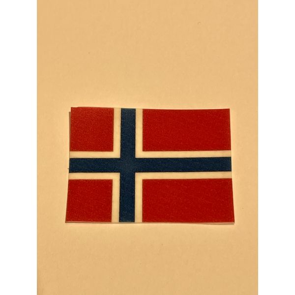 Sukkerpapir NORSK FLAGG 10 stk 35x27mm