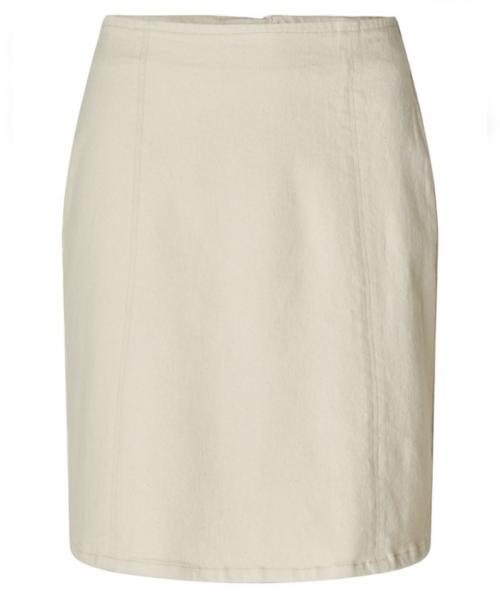 Krista White Denim Skirt - Whisper White