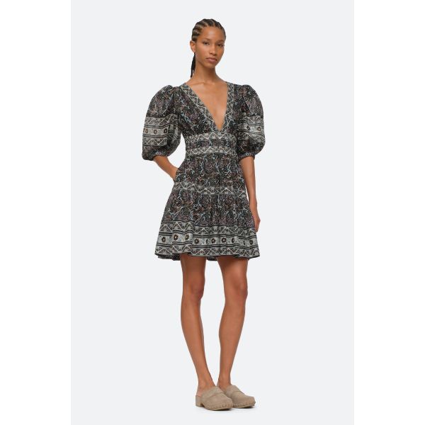 MARLEE PRINT PUFF SLEEVE DRESS