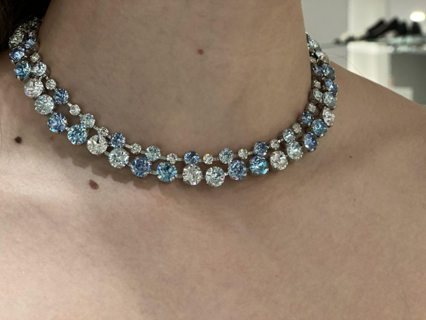 Pomona Necklace Rhodium - Sea Breeze Combo - Image 2