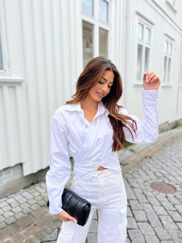 Closa Wrap Shirt - White  - Image 5