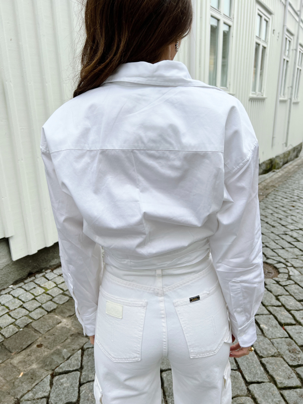 Closa Wrap Shirt - White  - Image 7